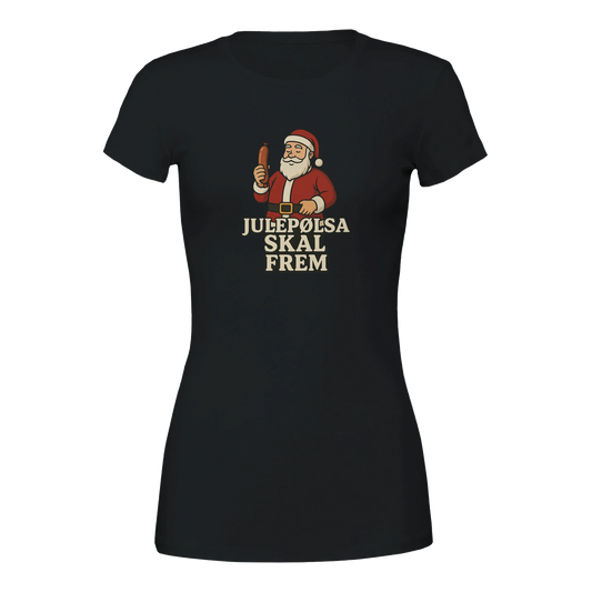 Julepølsa skal frem -Morsom Tekstprint - Norsk design