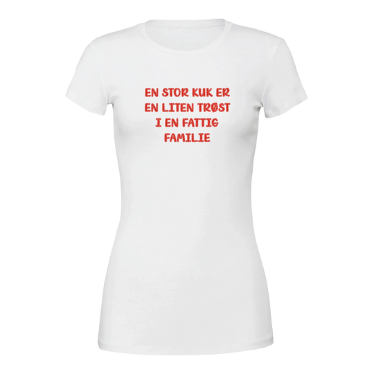 Fattig familie -Morsom Tekstprint - Norsk design