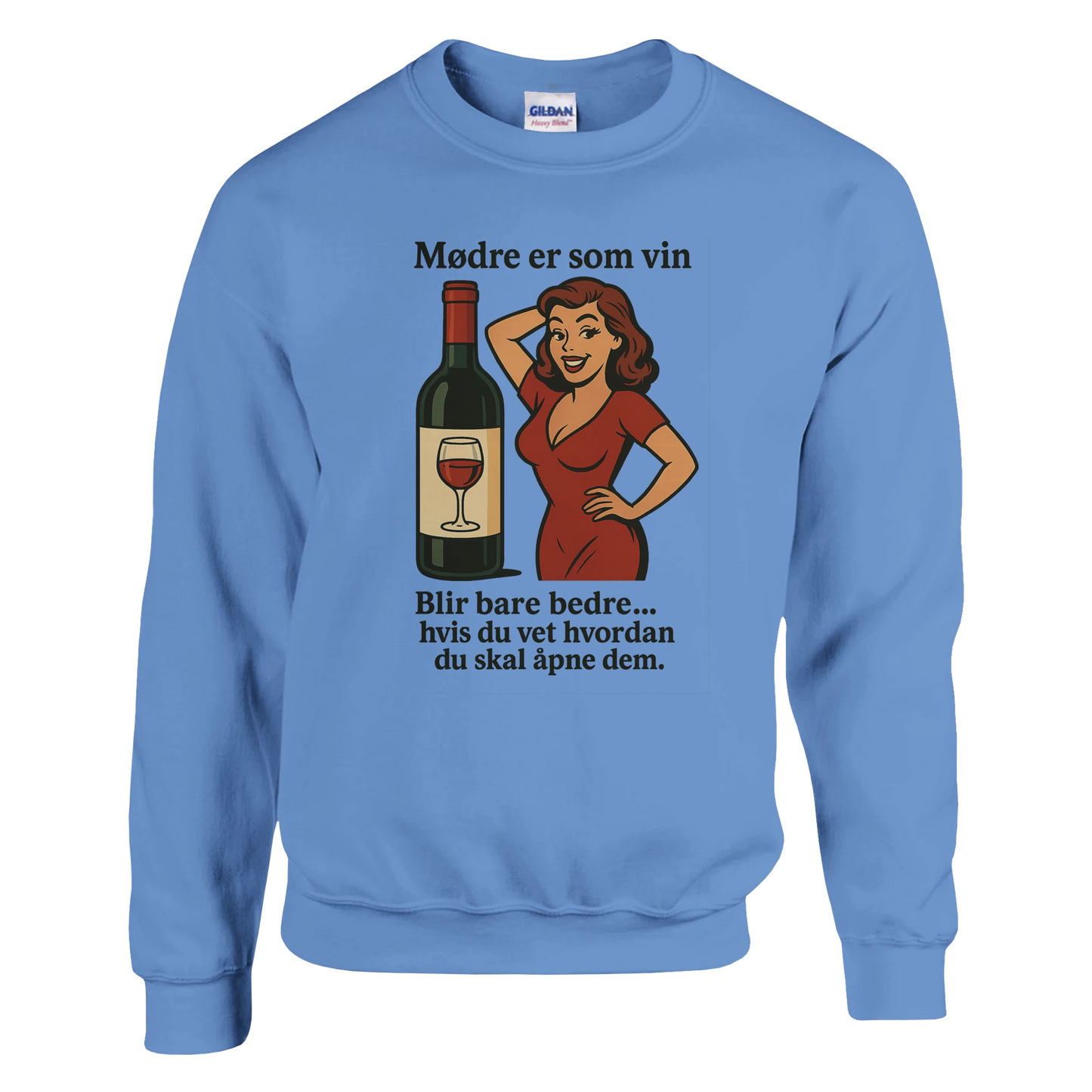 Mødre er som vin -Morsom Tekstprint - Norsk design