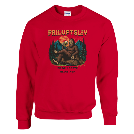 Friluftsliv er den beste medisinen -Morsom Tekstprint - Norsk design