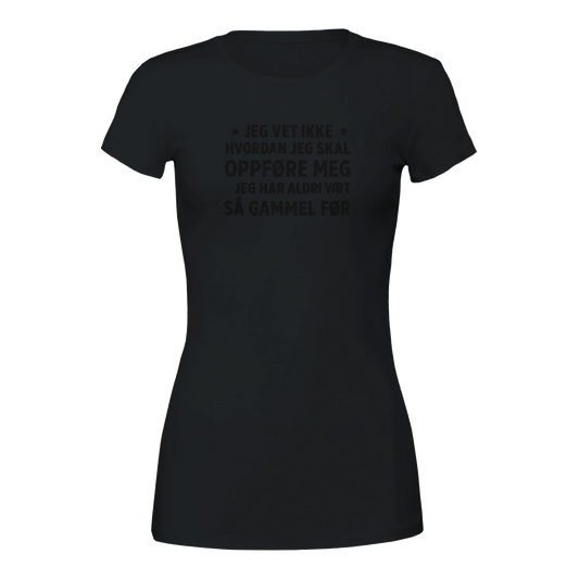 Jeg Vet Ikke Hvordan Jeg Skal Oppføre Meg -Morsom Tekstprint - Norsk design