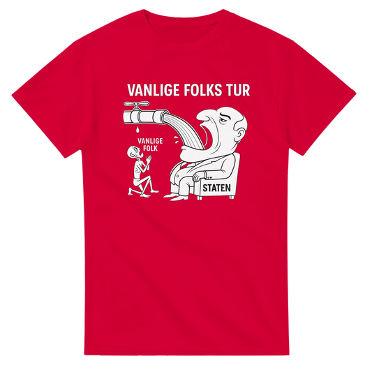 Vanlige Folks Tur -Morsom Tekstprint - Norsk design