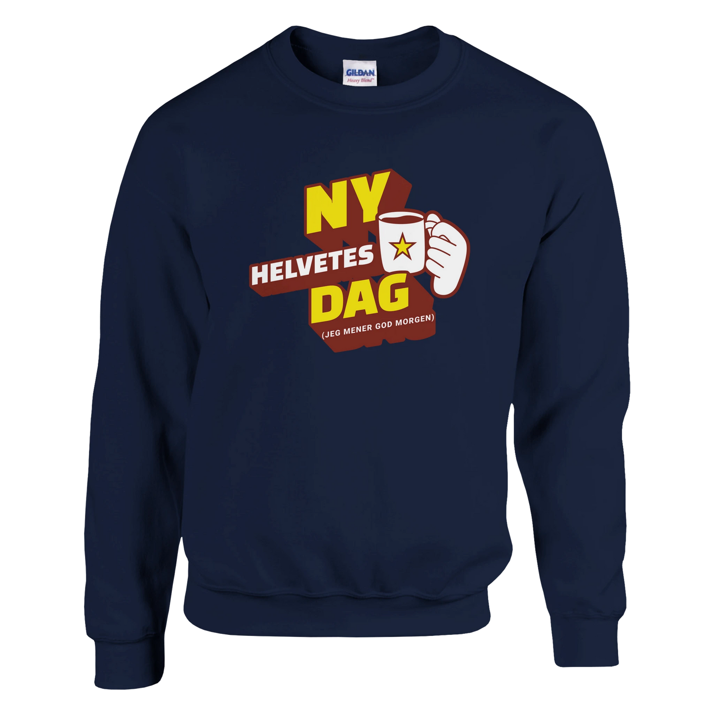 Ny Helvetes Dag -Morsom Tekstprint - Norsk design