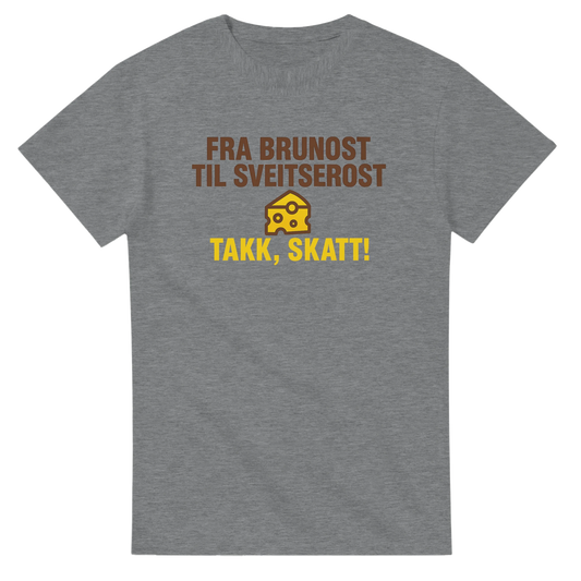 Fra Brunost Til Sveitserost -Morsom Tekstprint - Norsk design
