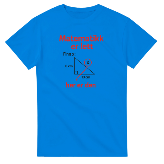 Matematikk Er Lett -Morsom Tekstprint - Norsk design