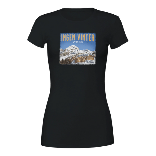 Ingen Vinter Uten Ski -Morsom Tekstprint - Norsk design