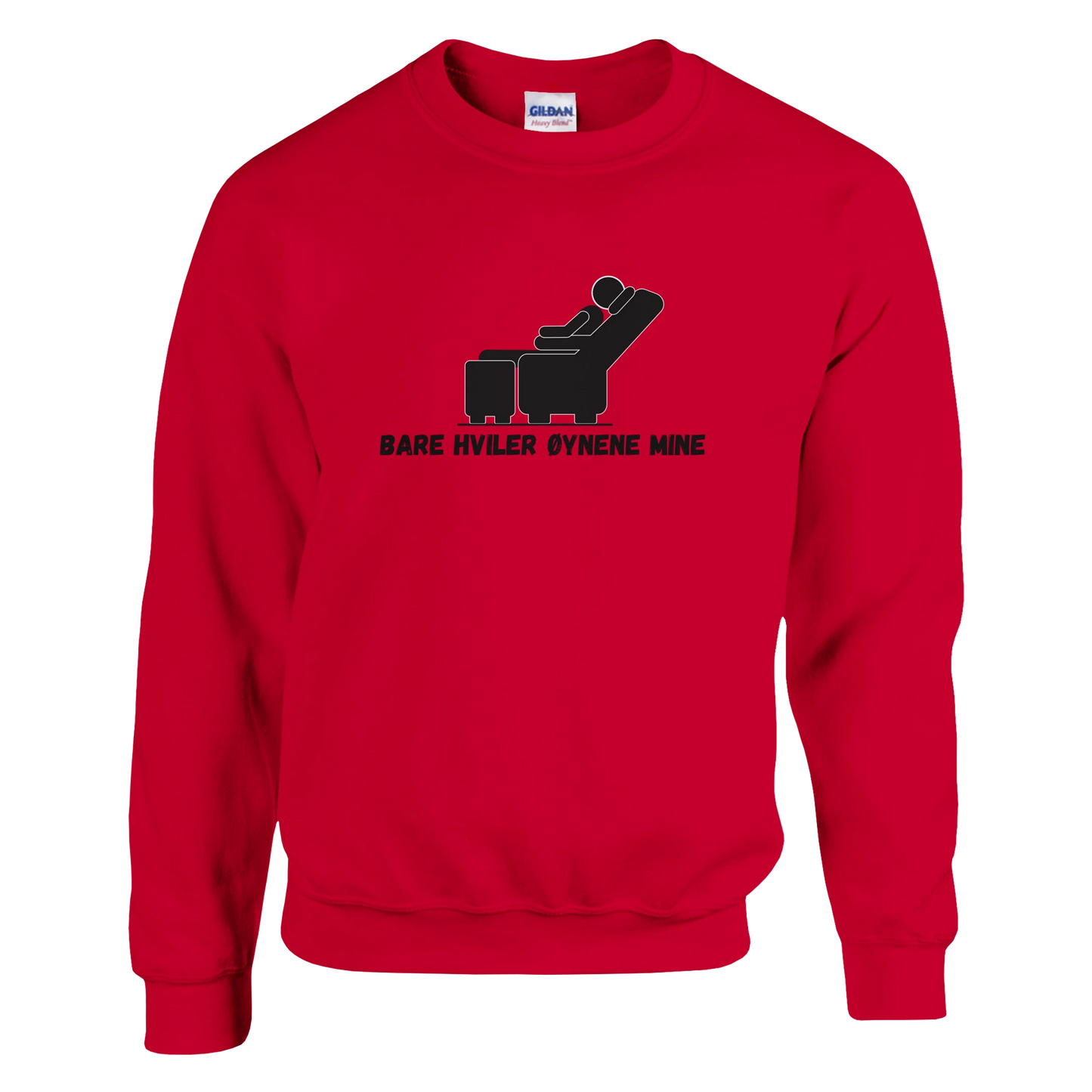 Bare Hviler Øynene Mine -Morsom Tekstprint - Norsk design