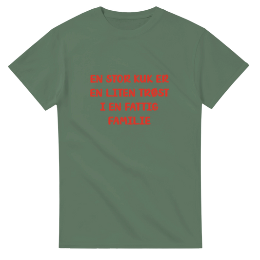 Fattig familie -Morsom Tekstprint - Norsk design