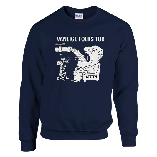 Vanlige Folks Tur -Morsom Tekstprint - Norsk design