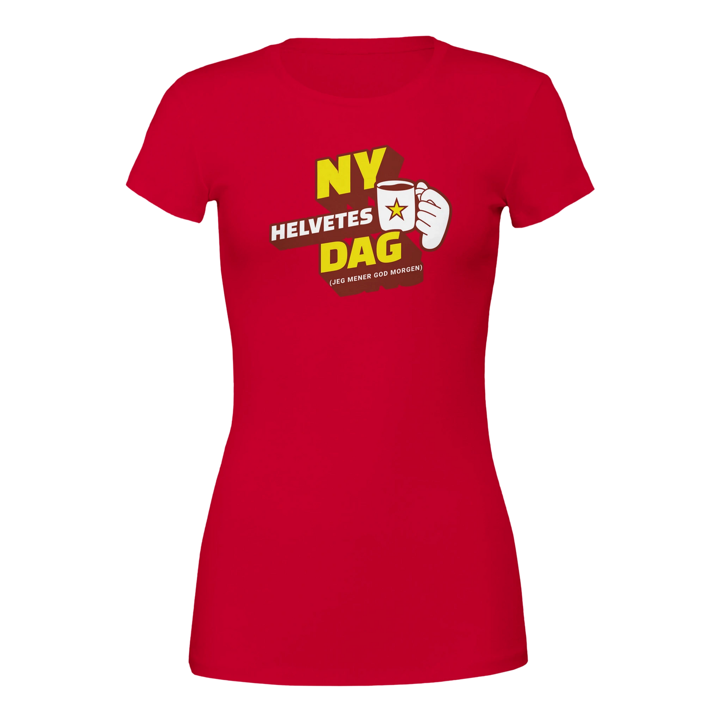 Ny Helvetes Dag -Morsom Tekstprint - Norsk design