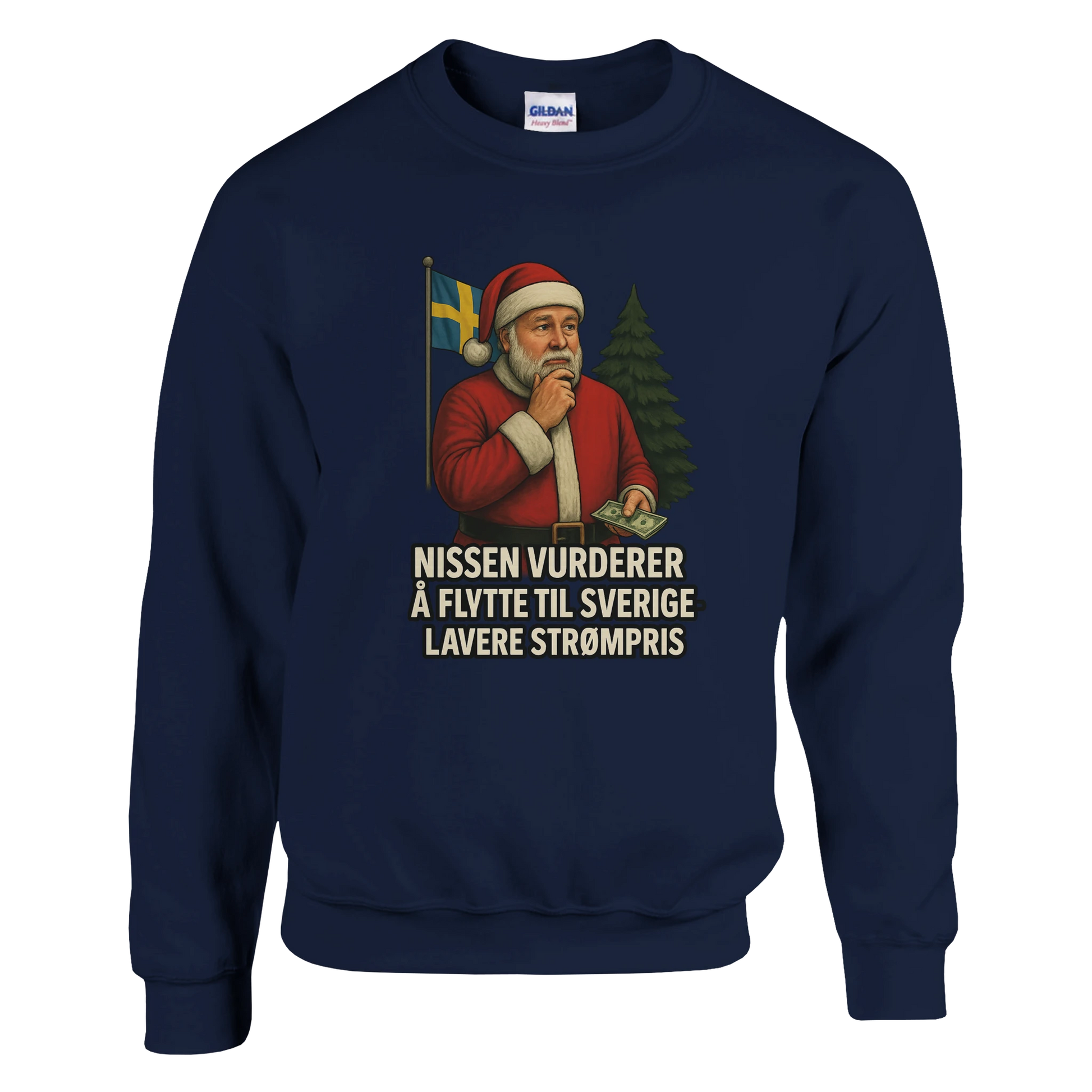 Nissen flytter til Sverige -Morsom Tekstprint - Norsk design