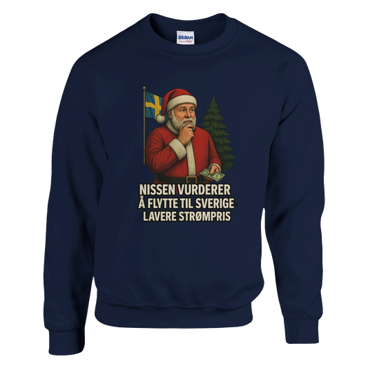 Nissen flytter til Sverige -Morsom Tekstprint - Norsk design