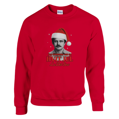 Jeg Drømmer Om En Hvit Jul -Morsom Tekstprint - Norsk design