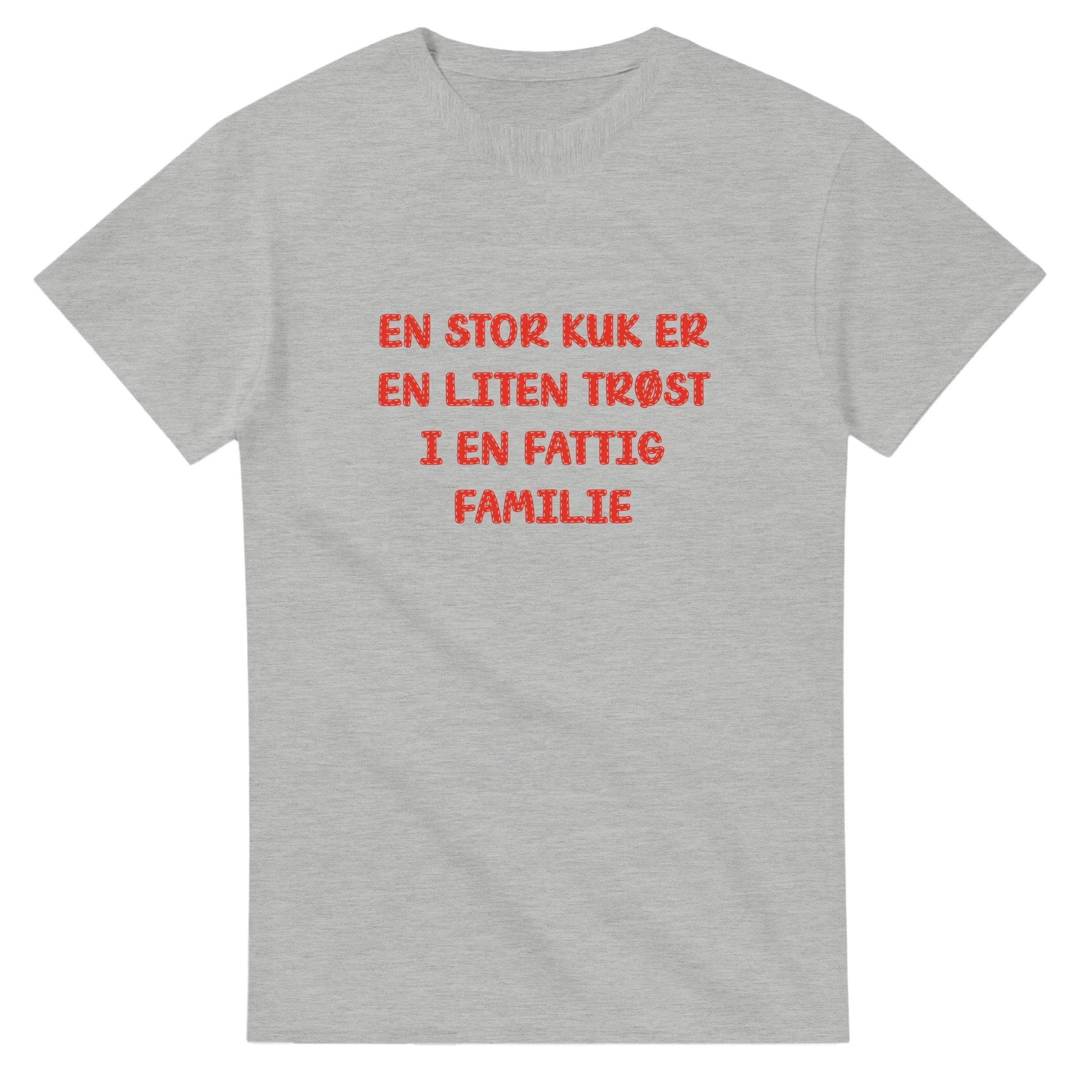 Fattig familie -Morsom Tekstprint - Norsk design