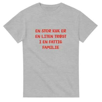 Fattig familie -Morsom Tekstprint - Norsk design