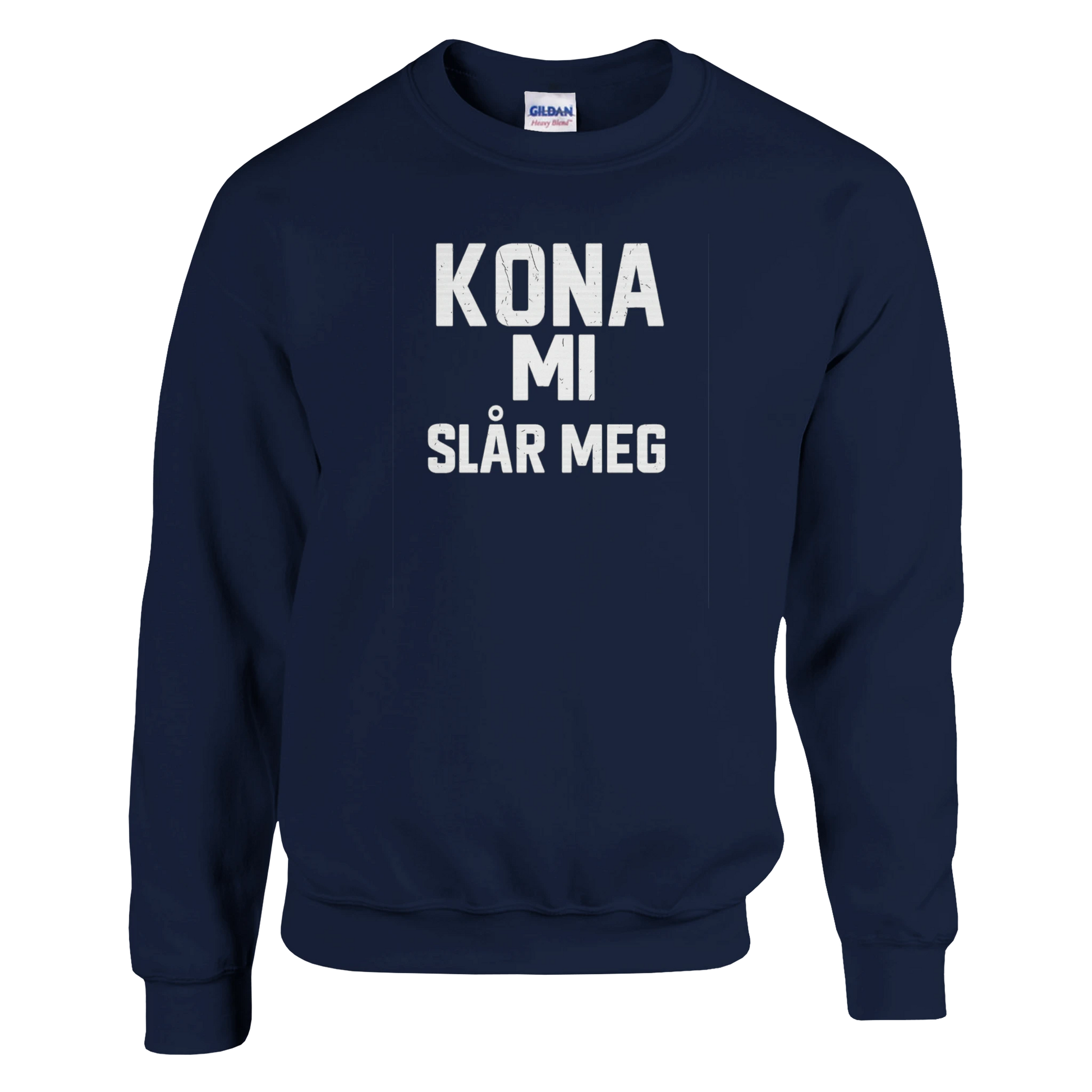 Kona Mi Slår Meg -Morsom Tekstprint - Norsk design