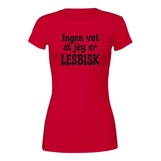 Ingen Vet At Jeg Er Lesbisk -Morsom Tekstprint - Norsk design