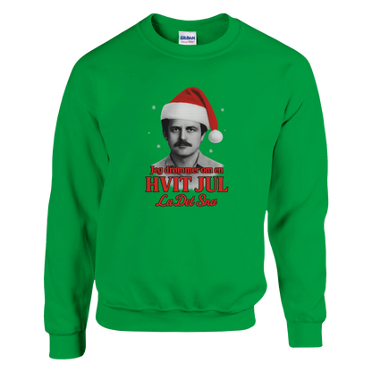 Jeg Drømmer Om En Hvit Jul -Morsom Tekstprint - Norsk design