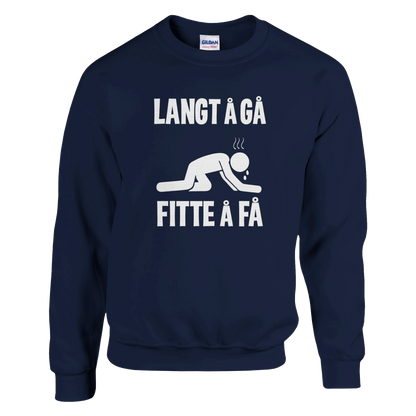 Langt Å Gå Fitte Å Få -Morsom Tekstprint - Norsk design