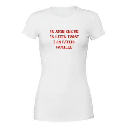 Fattig familie -Morsom Tekstprint - Norsk design