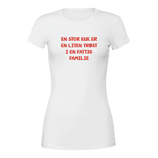Fattig familie -Morsom Tekstprint - Norsk design
