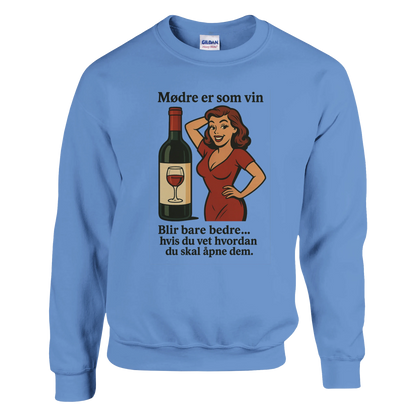 Mødre er som vin -Morsom Tekstprint - Norsk design