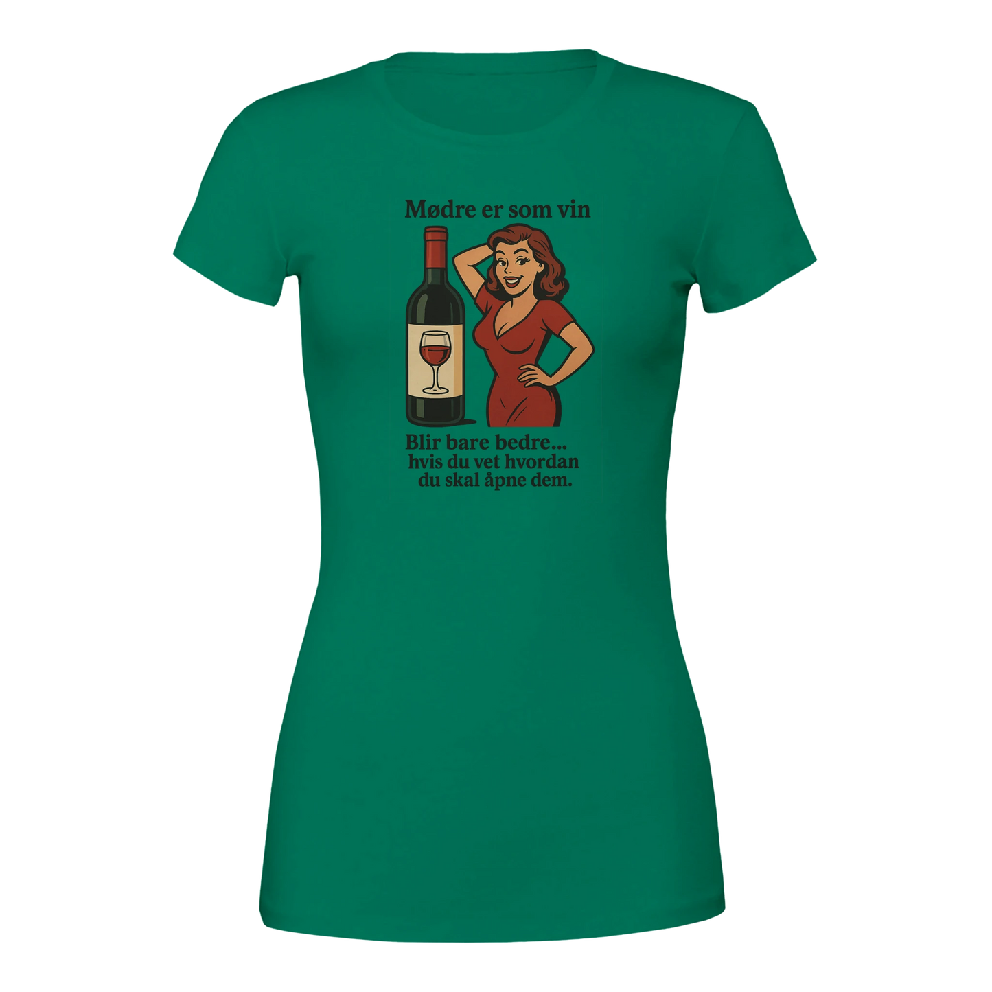 Mødre er som vin -Morsom Tekstprint - Norsk design