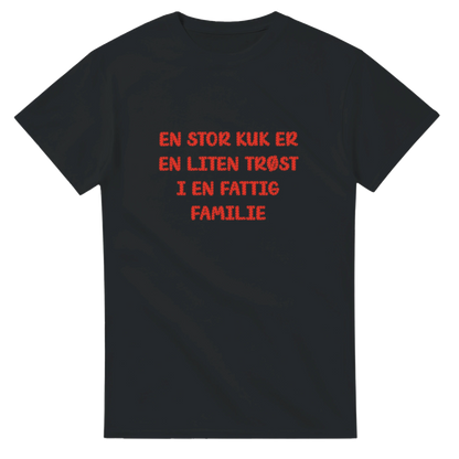 Fattig familie -Morsom Tekstprint - Norsk design