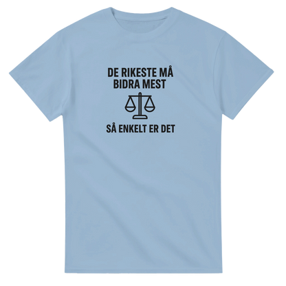 De rike må bidra mest -Morsom Tekstprint - Norsk design