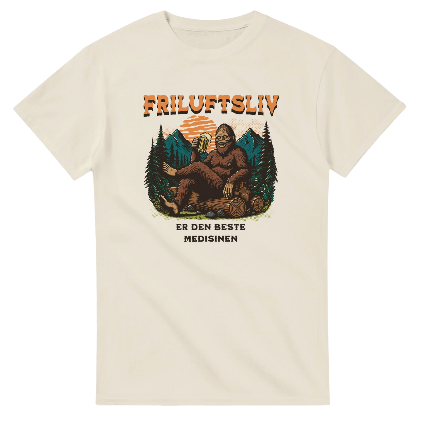 Friluftsliv er den beste medisinen -Morsom Tekstprint - Norsk design