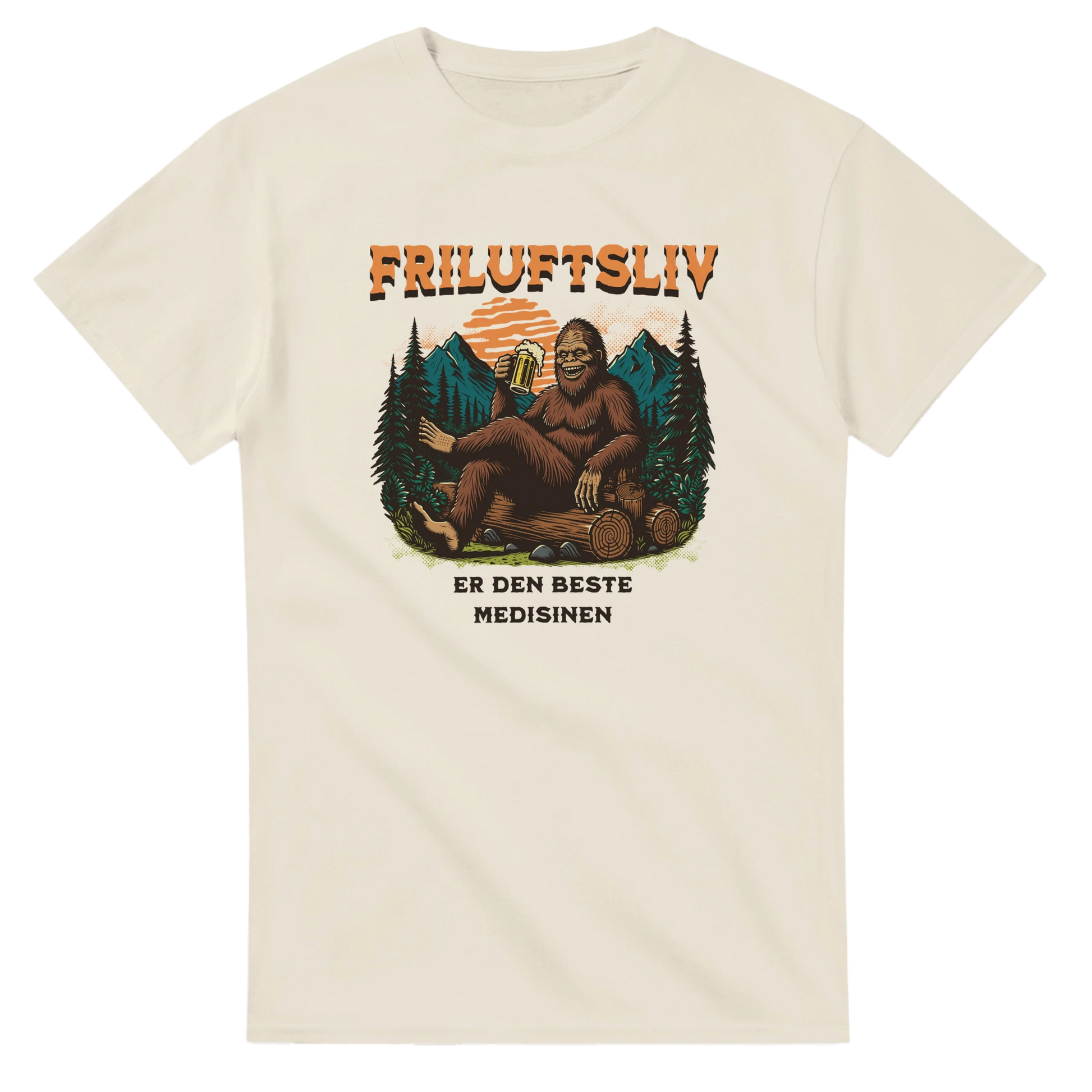 Friluftsliv er den beste medisinen -Morsom Tekstprint - Norsk design