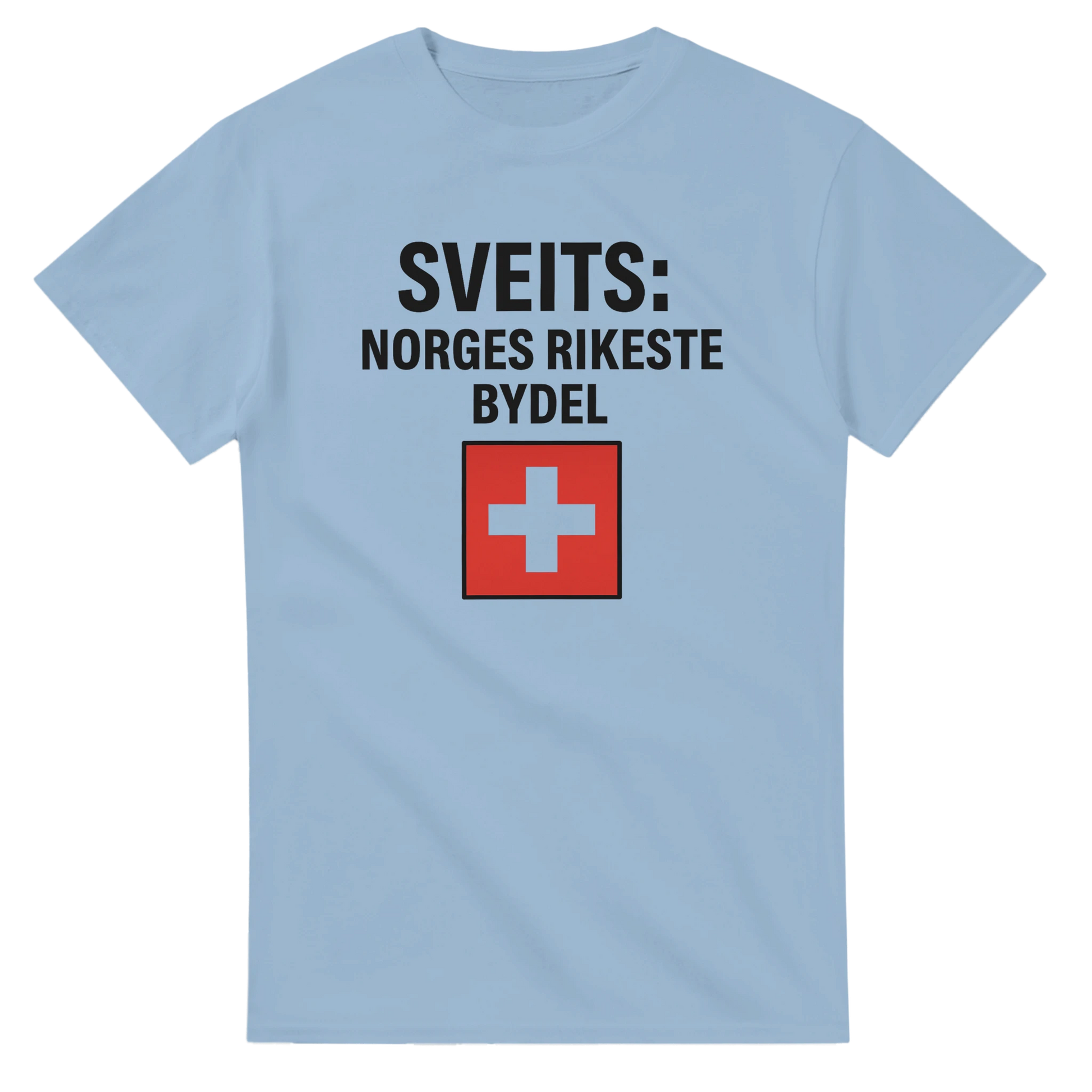 Sveits: Norges Rikeste Bydel -Morsom Tekstprint - Norsk design