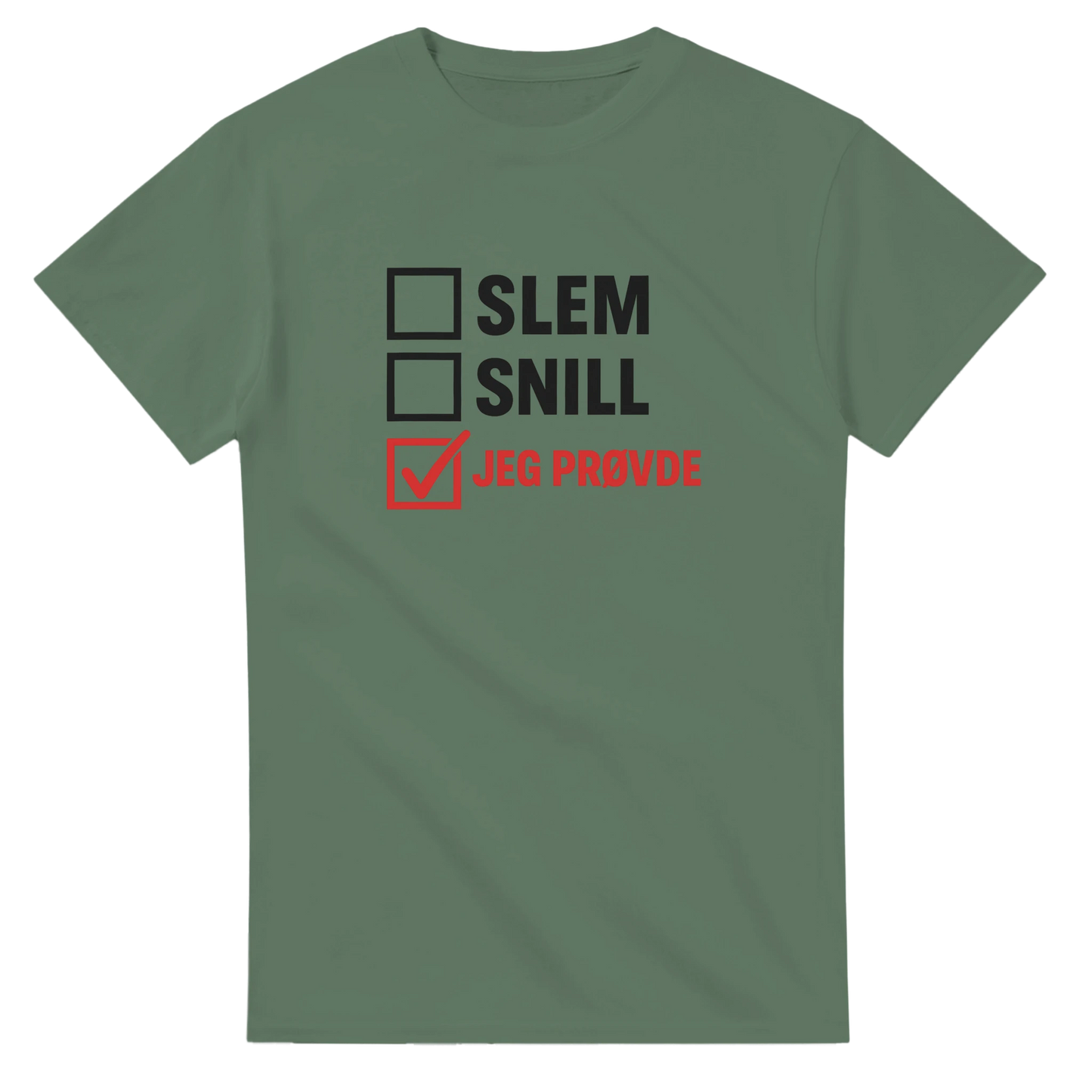 Jeg Prøvde -Morsom Tekstprint - Norsk design