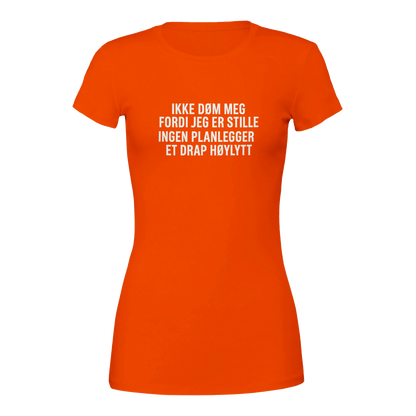 Ikke døm meg -Morsom Tekstprint - Norsk design