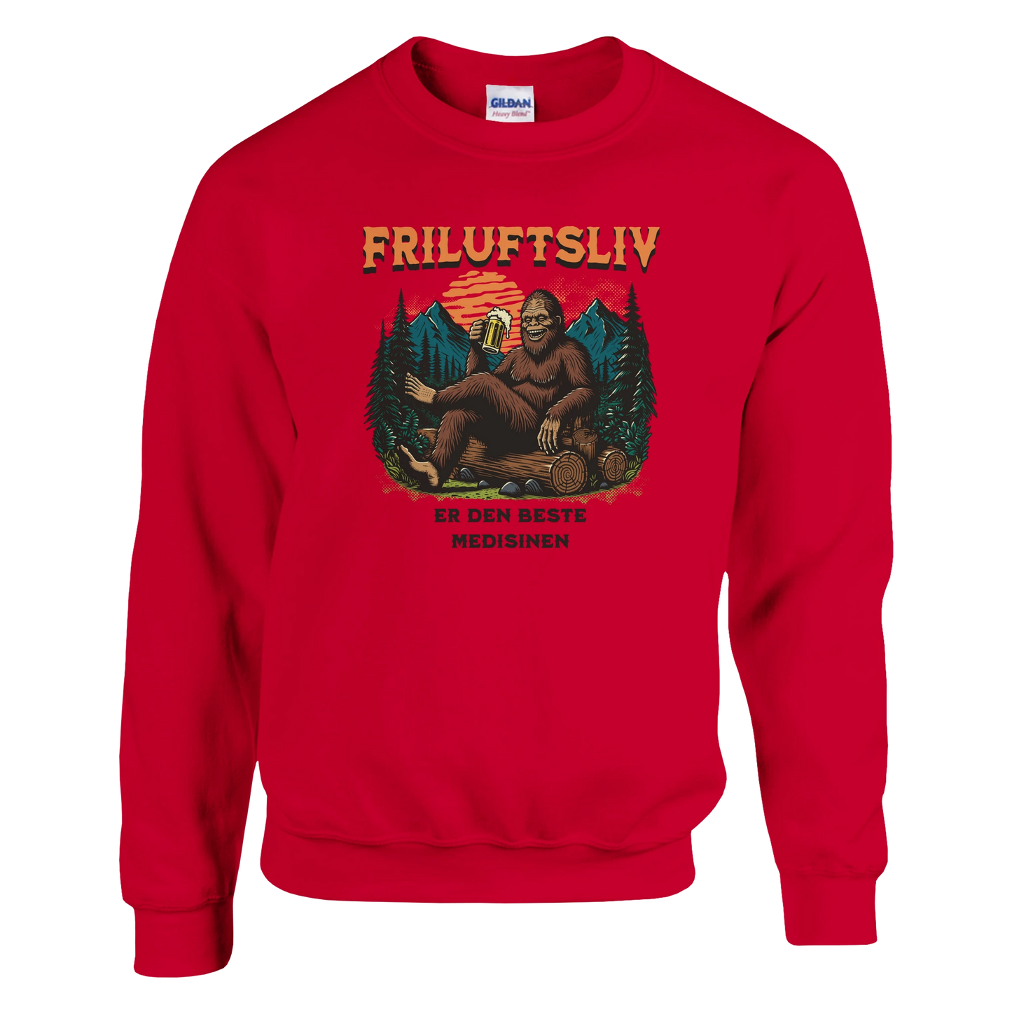 Friluftsliv er den beste medisinen -Morsom Tekstprint - Norsk design