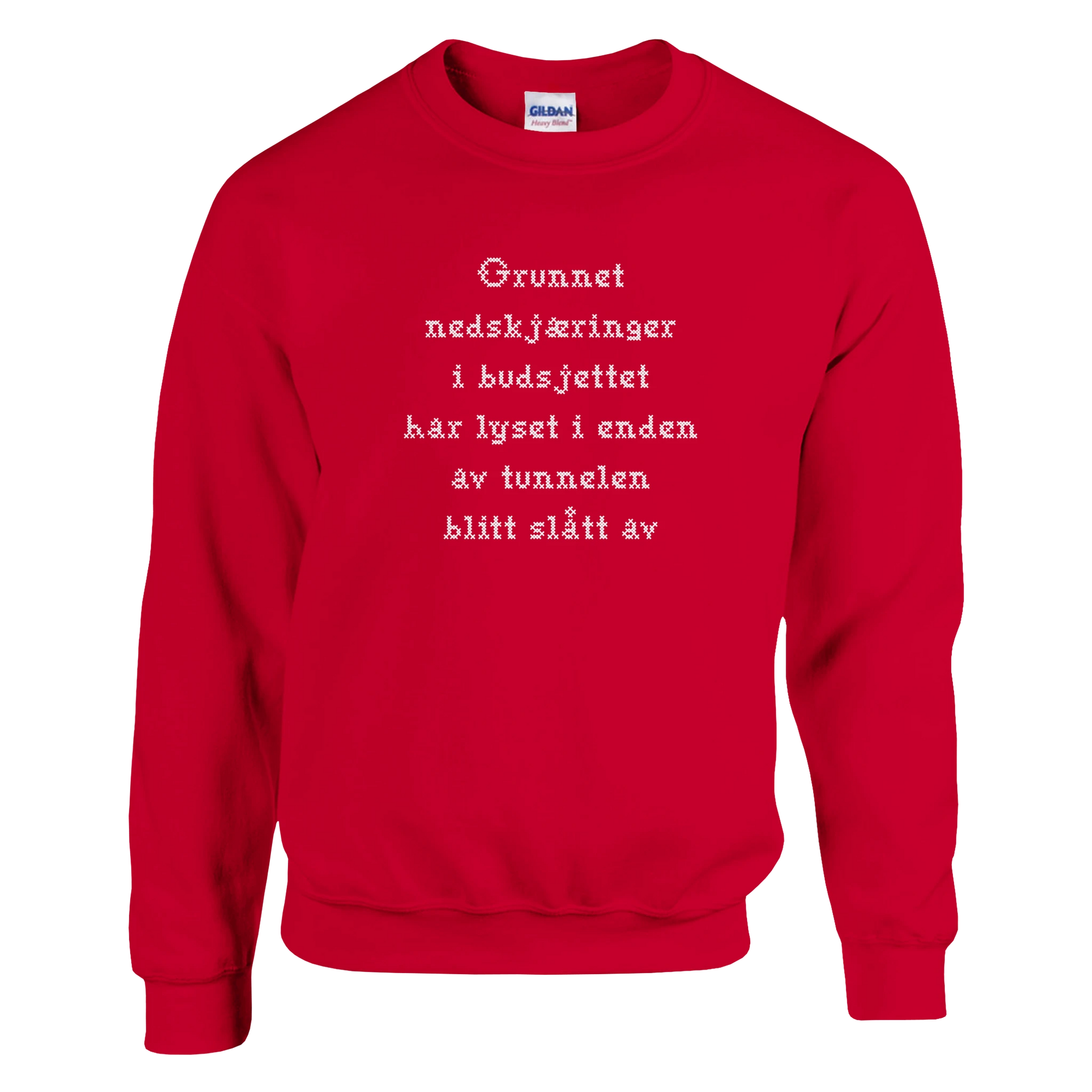 Nedskjæring i budsjettet -Morsom Tekstprint - Norsk design