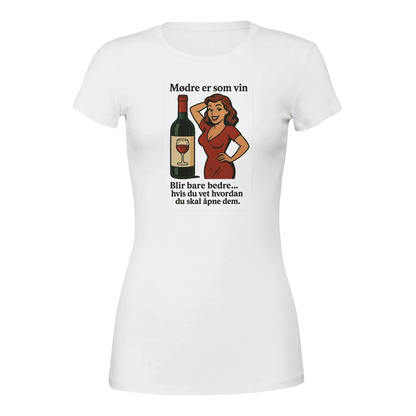 Mødre er som vin -Morsom Tekstprint - Norsk design