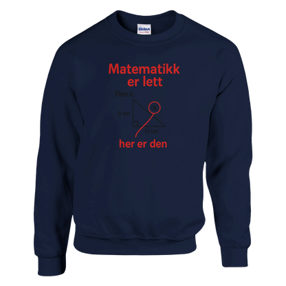 Matematikk Er Lett -Morsom Tekstprint - Norsk design