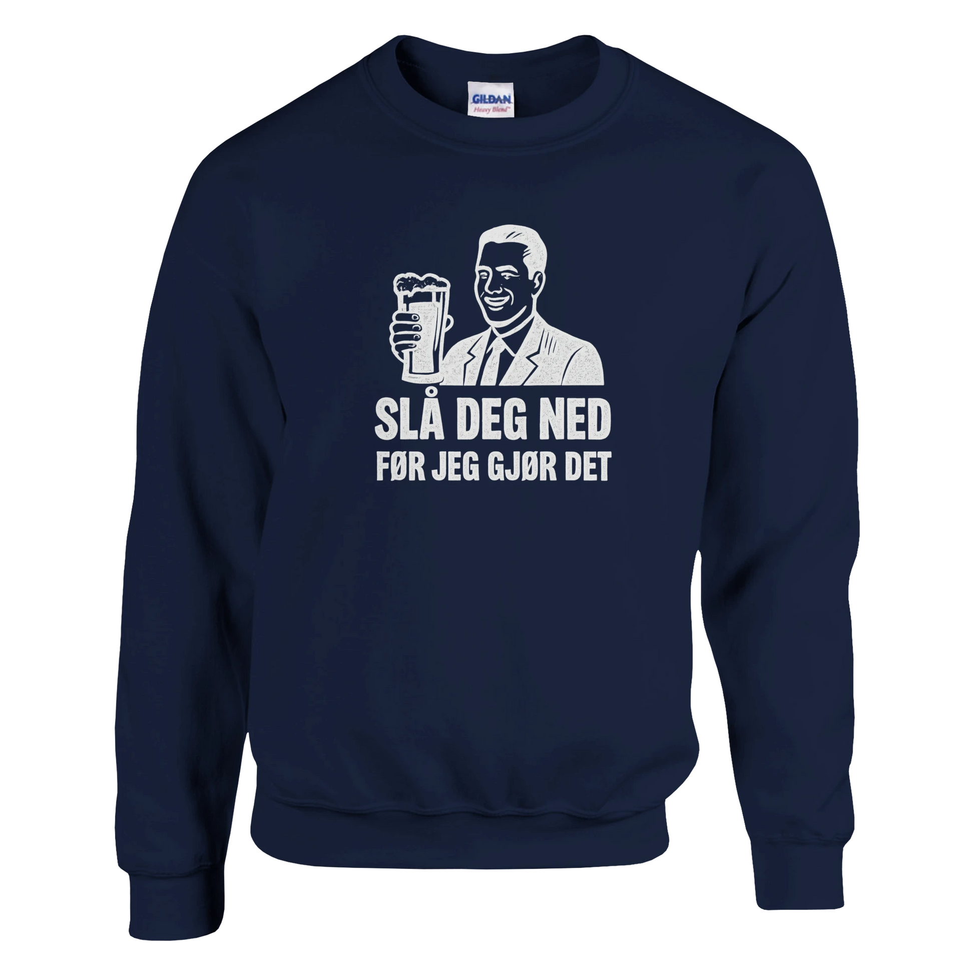 Slå Deg Ned Før Jeg Gjør Det -Morsom Tekstprint - Norsk design