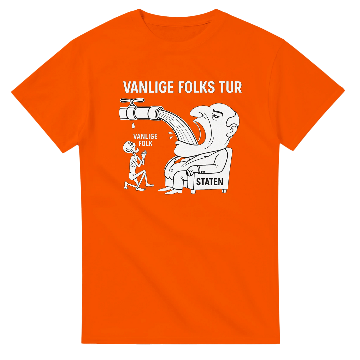 Vanlige Folks Tur -Morsom Tekstprint - Norsk design
