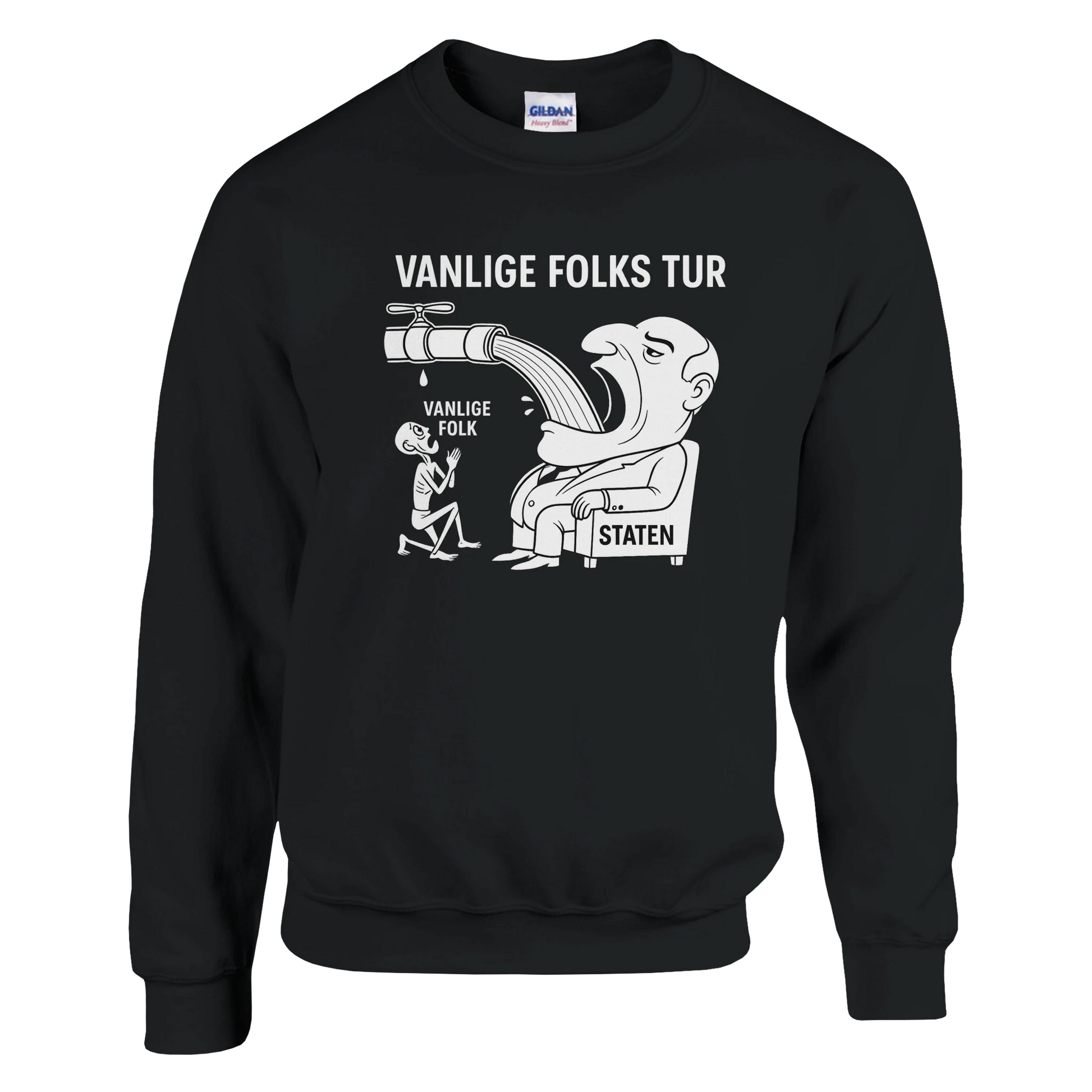 Vanlige Folks Tur -Morsom Tekstprint - Norsk design