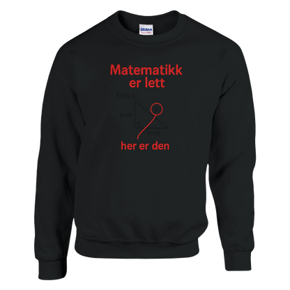 Matematikk Er Lett -Morsom Tekstprint - Norsk design