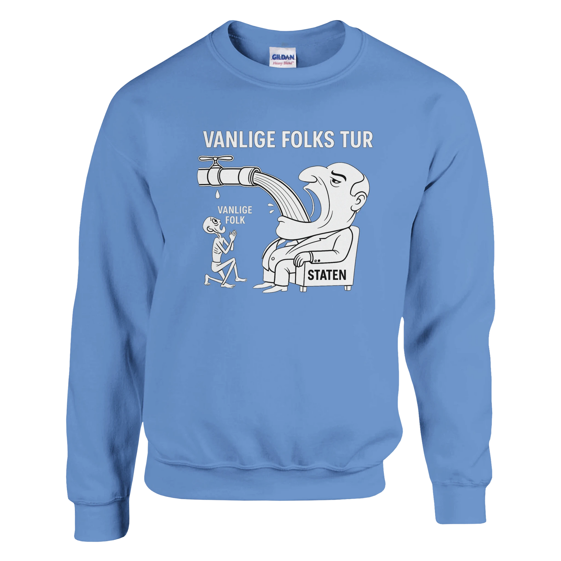 Vanlige Folks Tur -Morsom Tekstprint - Norsk design