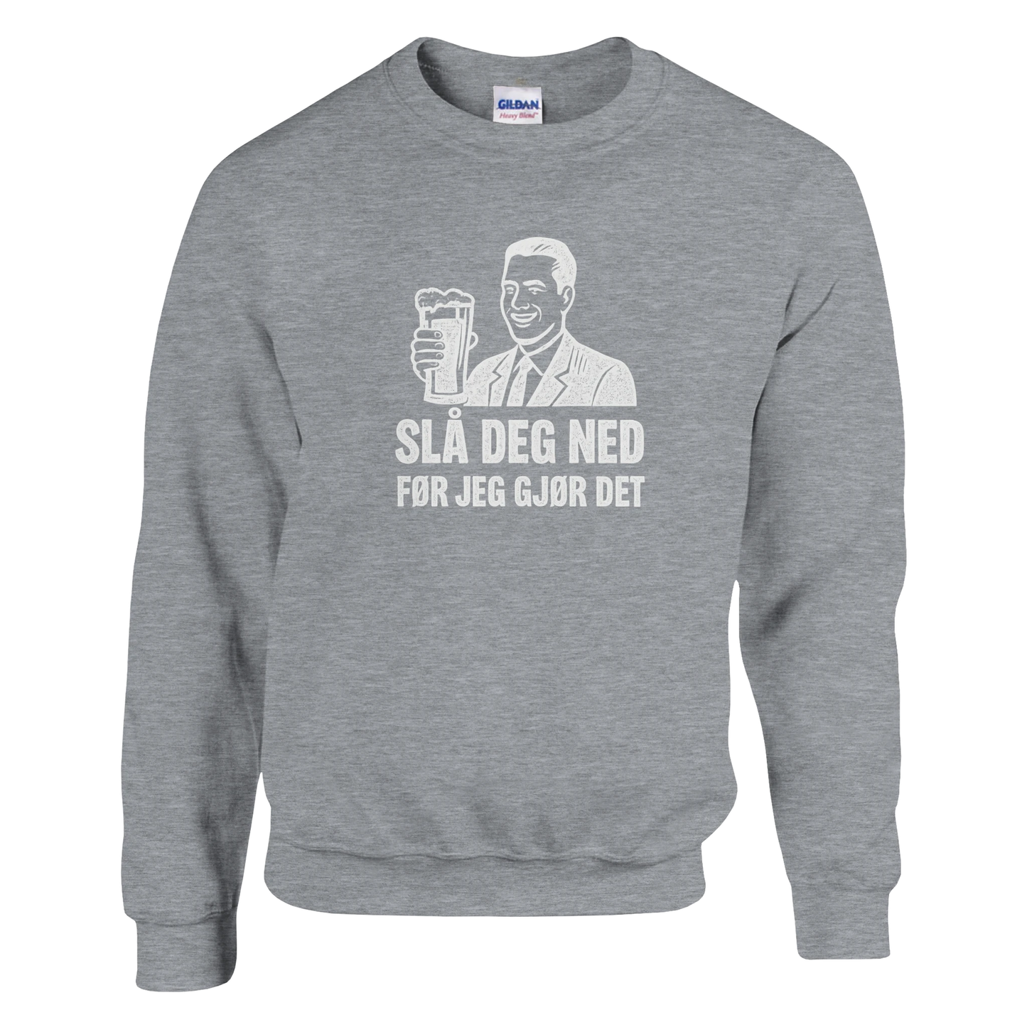 Slå Deg Ned Før Jeg Gjør Det -Morsom Tekstprint - Norsk design