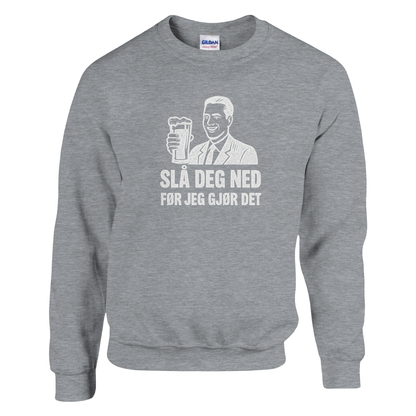 Slå Deg Ned Før Jeg Gjør Det -Morsom Tekstprint - Norsk design