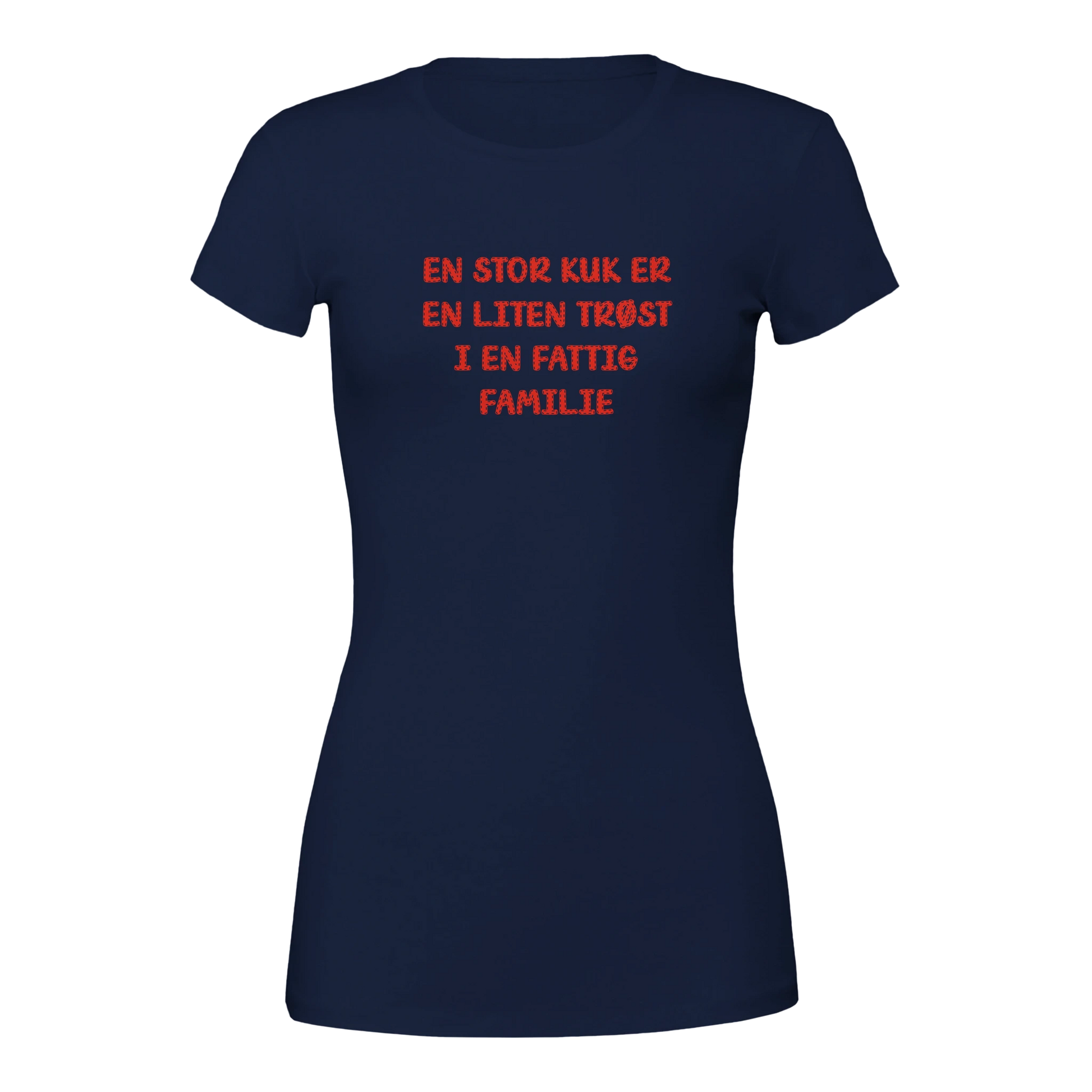 Fattig familie -Morsom Tekstprint - Norsk design