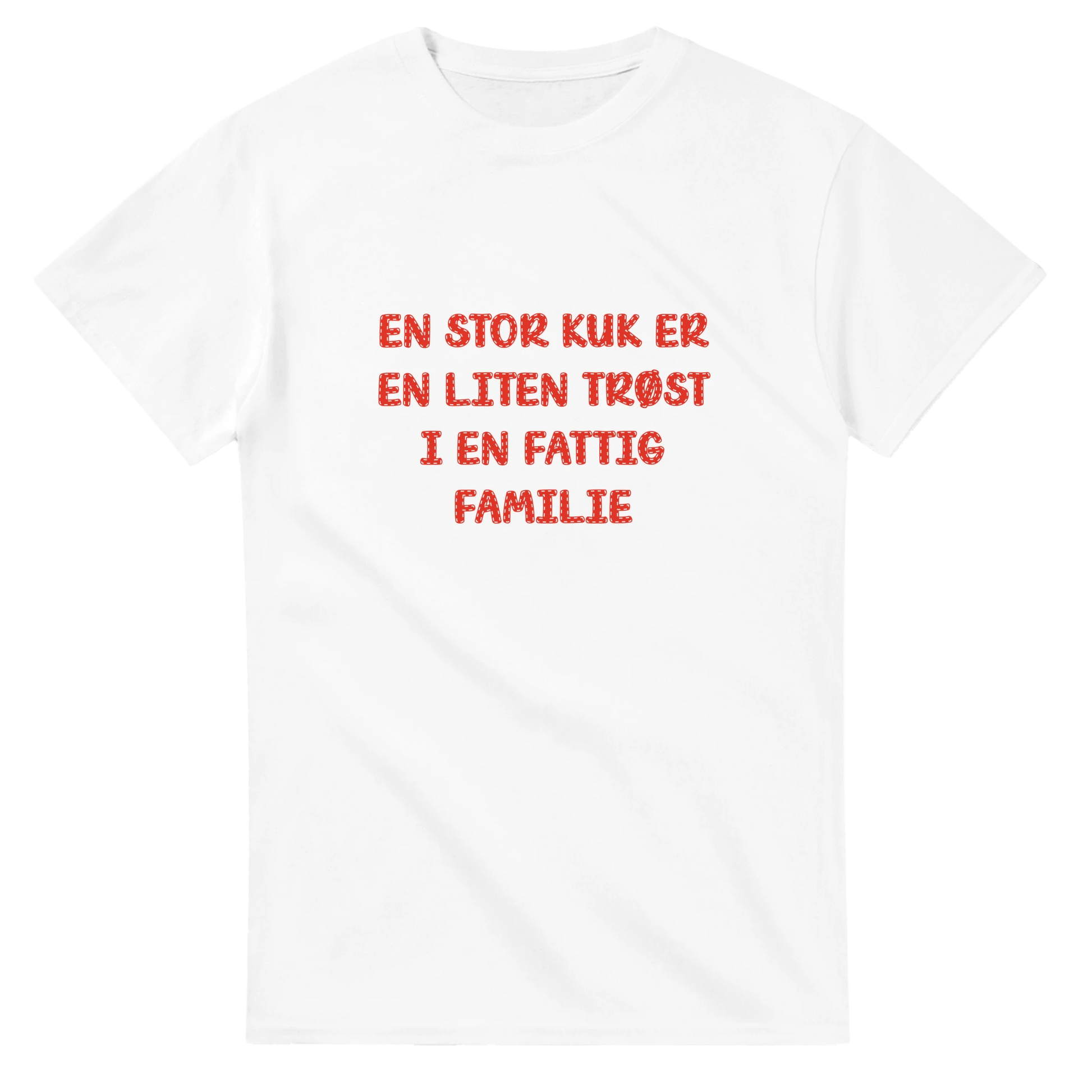 Fattig familie -Morsom Tekstprint - Norsk design