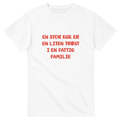 Fattig familie -Morsom Tekstprint - Norsk design