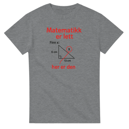 Matematikk Er Lett -Morsom Tekstprint - Norsk design