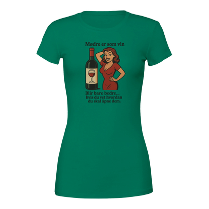 Mødre er som vin -Morsom Tekstprint - Norsk design